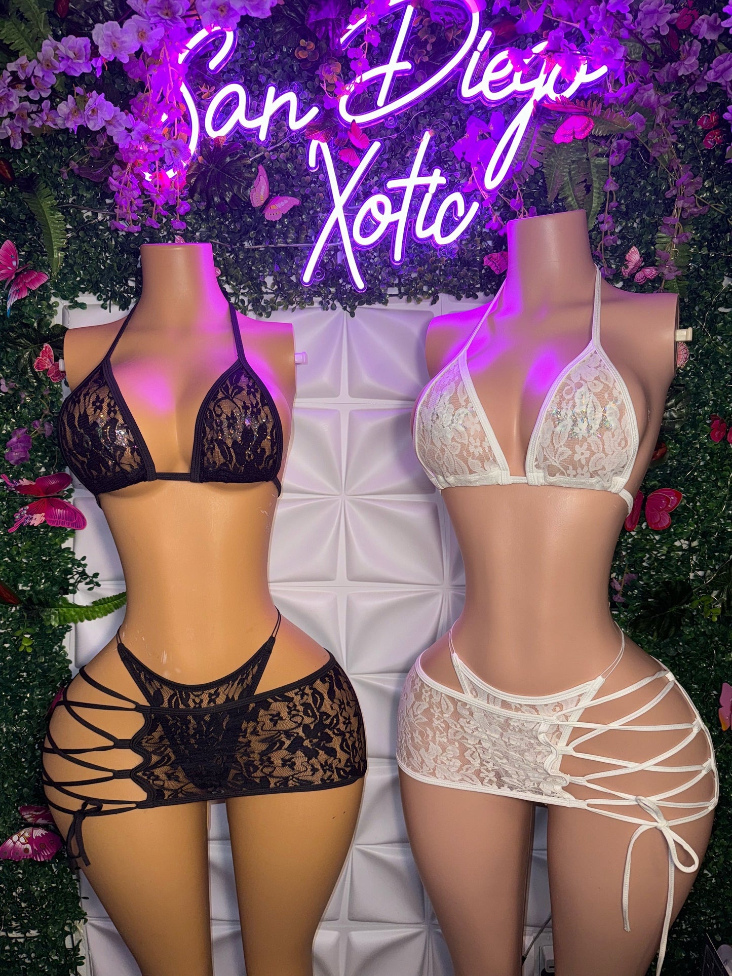 Lychee White Lace 3 Piece Skirt Set Fits XS-M