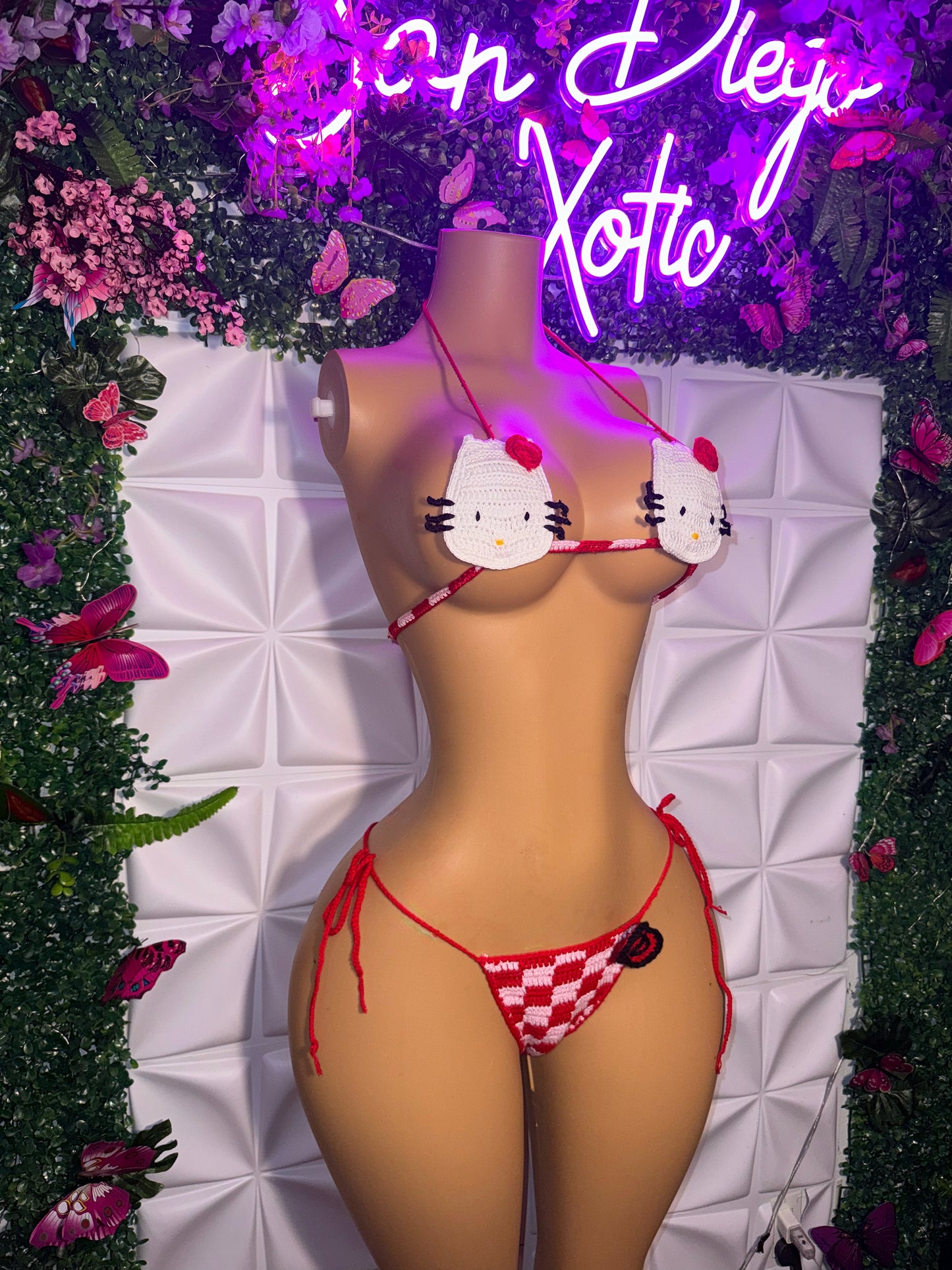 Hello Kitty Crochet Bikini Fits XS-XL