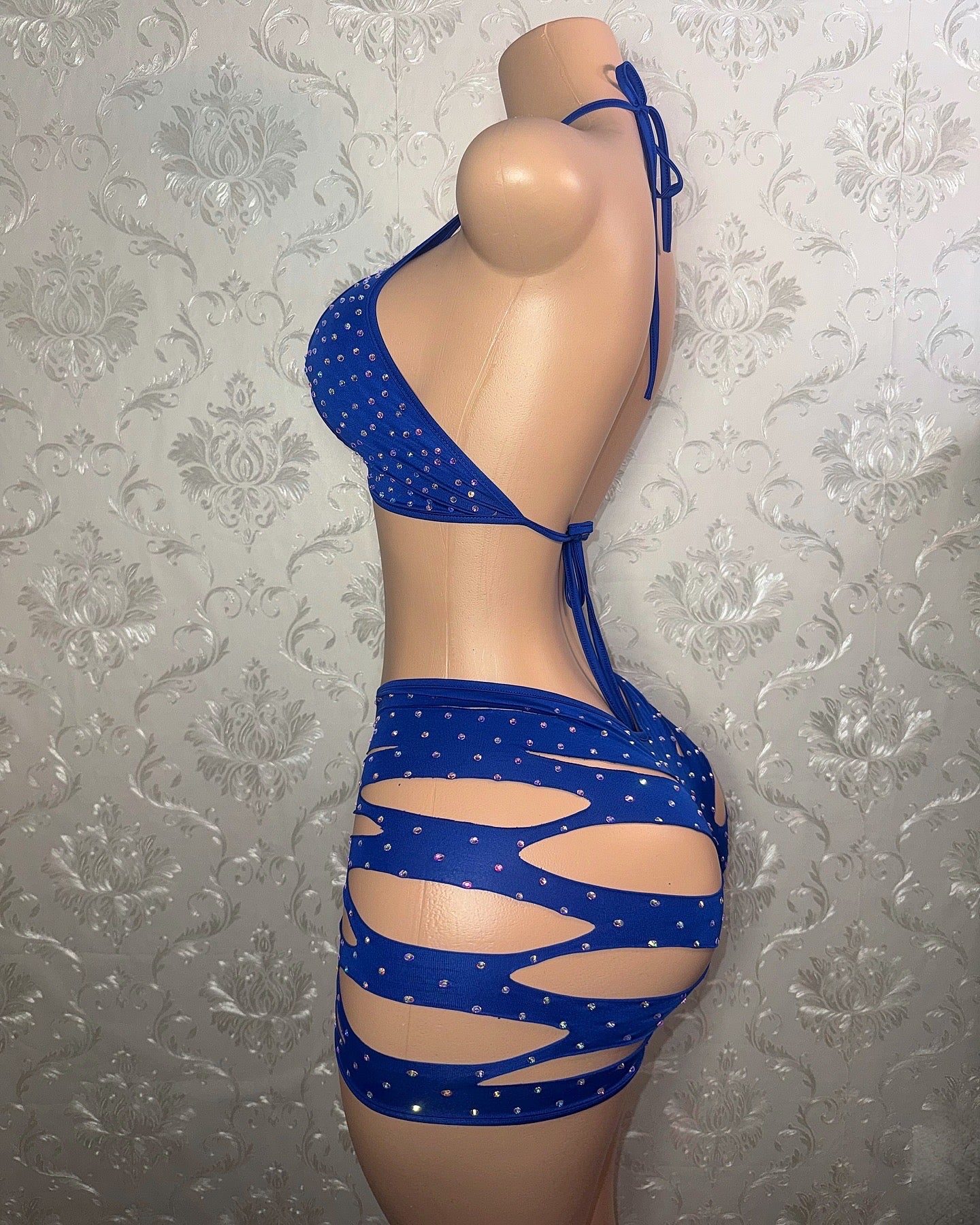 Valentina Diamond Slits Shorts Set fits S-L