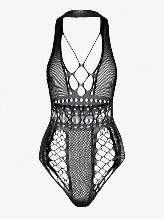 Draya One Piece Bodysuit Fishnet Teddy Fits All Sizes