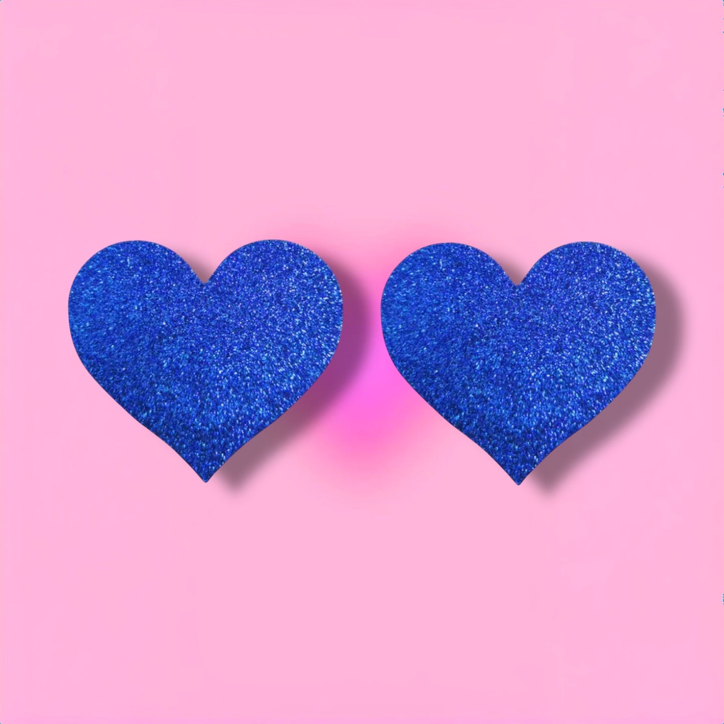Glitter Pasties — Royal Blue Heart