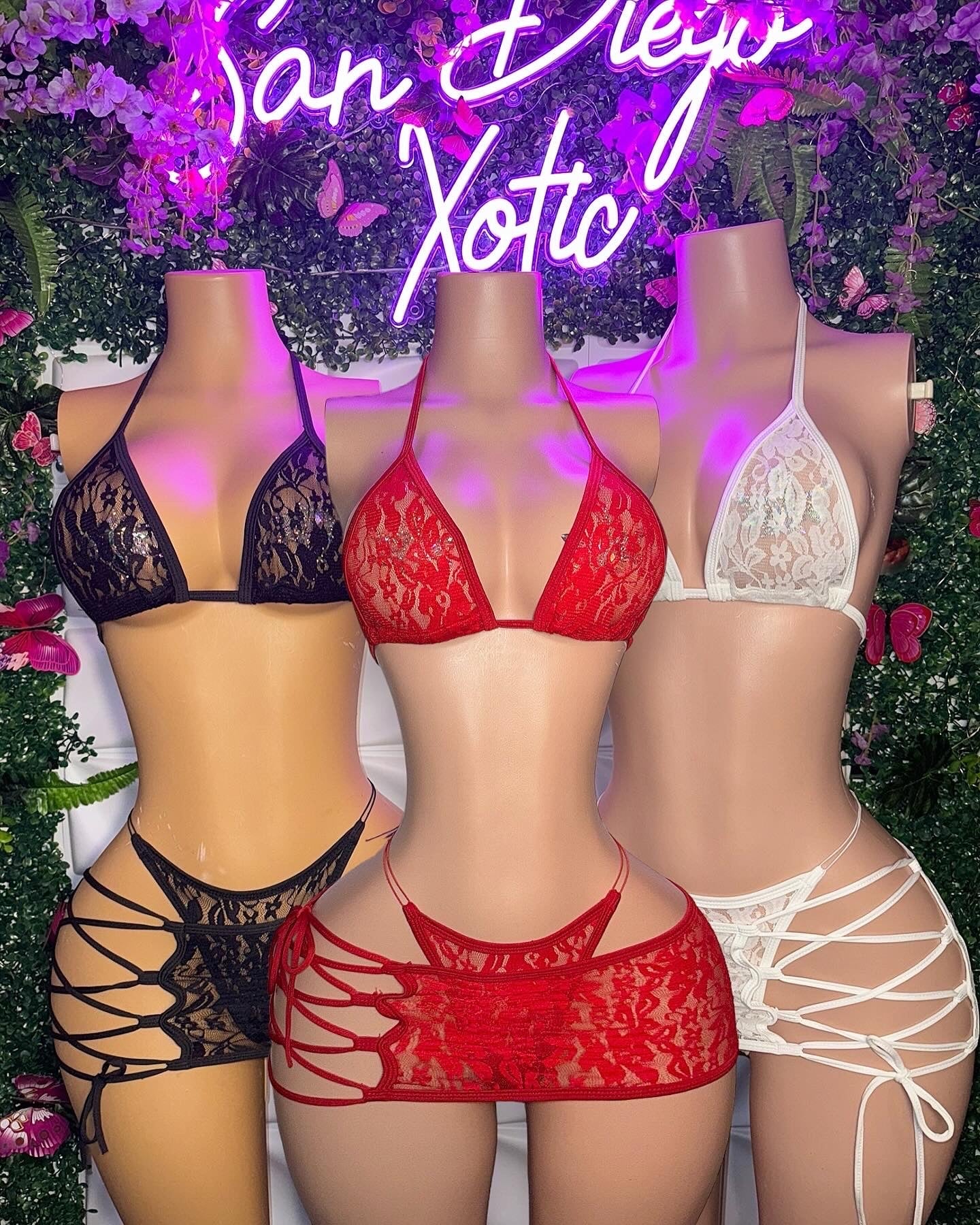 Kourtney Barker 3 Piece Bikini Side Tie Skirt Set