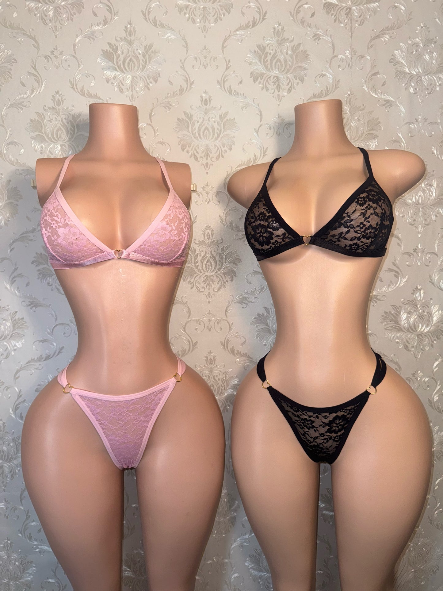 Priscilla — Floral Lace 2 Piece Set Fits S-M