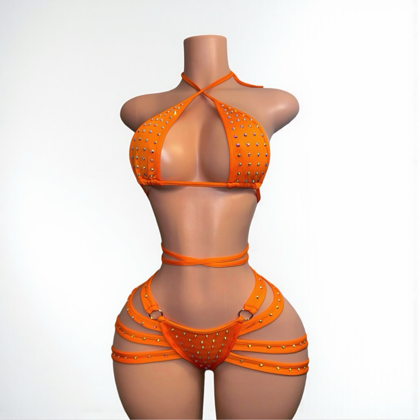 Georgia Peach Booty Cage Shorts Set Fits S-L