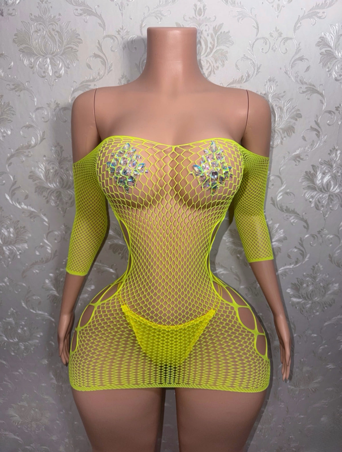 Teyana Fishnet DRESS ONLY Fits XS-L