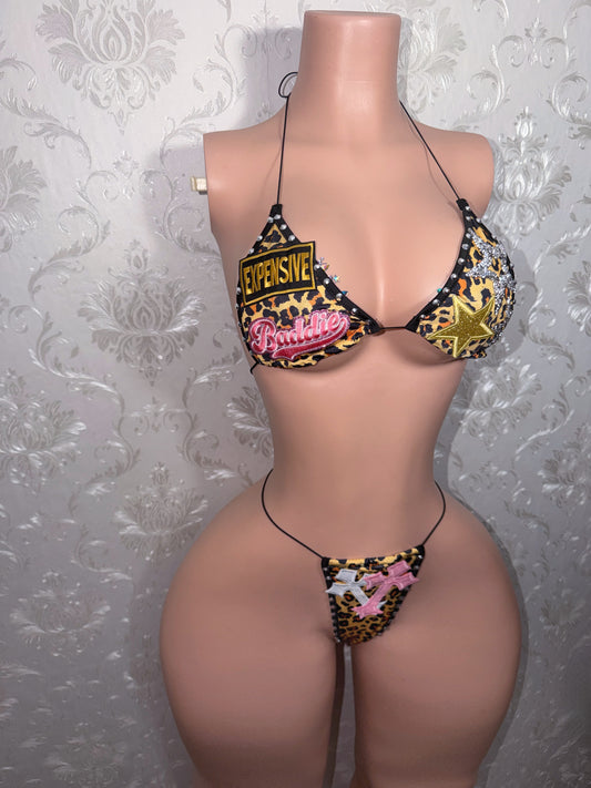 Expensive Baddie Custom Leopard 2 Piece Bikini