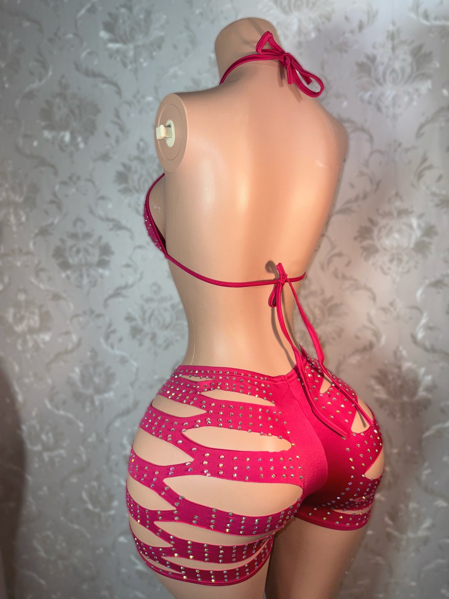 Valentina Diamond Slits Shorts Set fits S-L