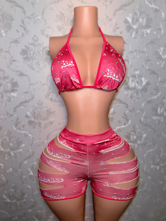 Girl Next Door Baddie Shorts Set