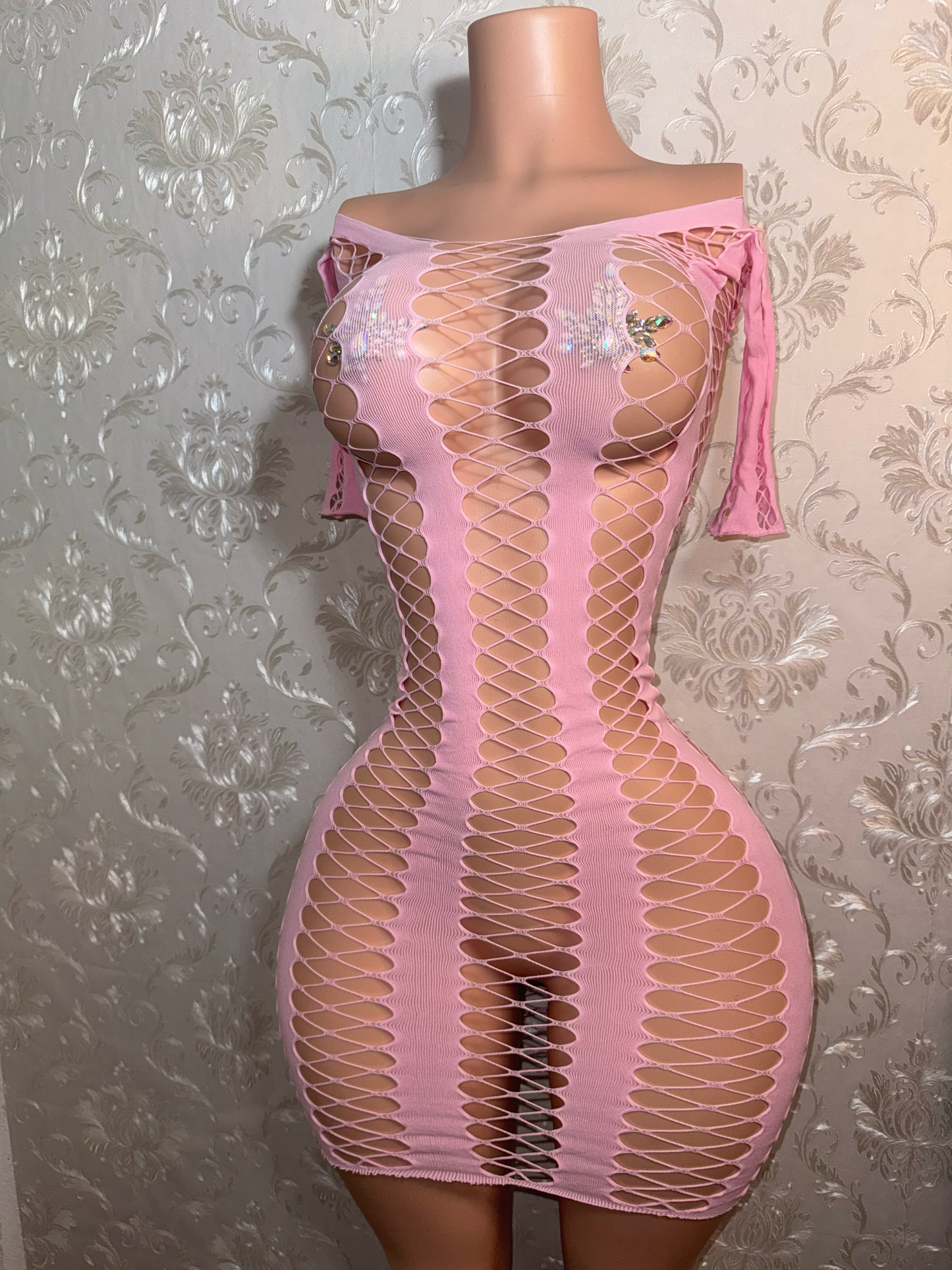 Giana Fishnet Dress