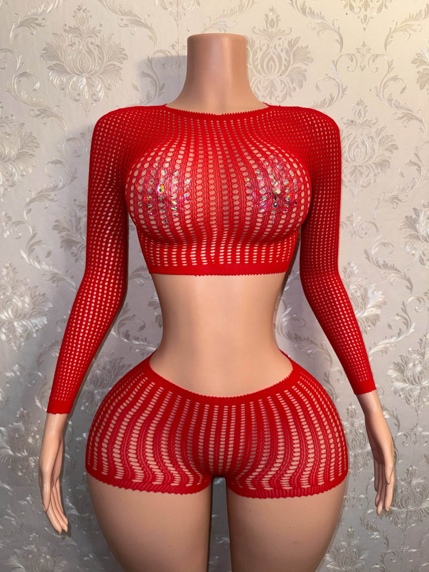 Caleesi — Fishnet Shorts Set Fits XS-L