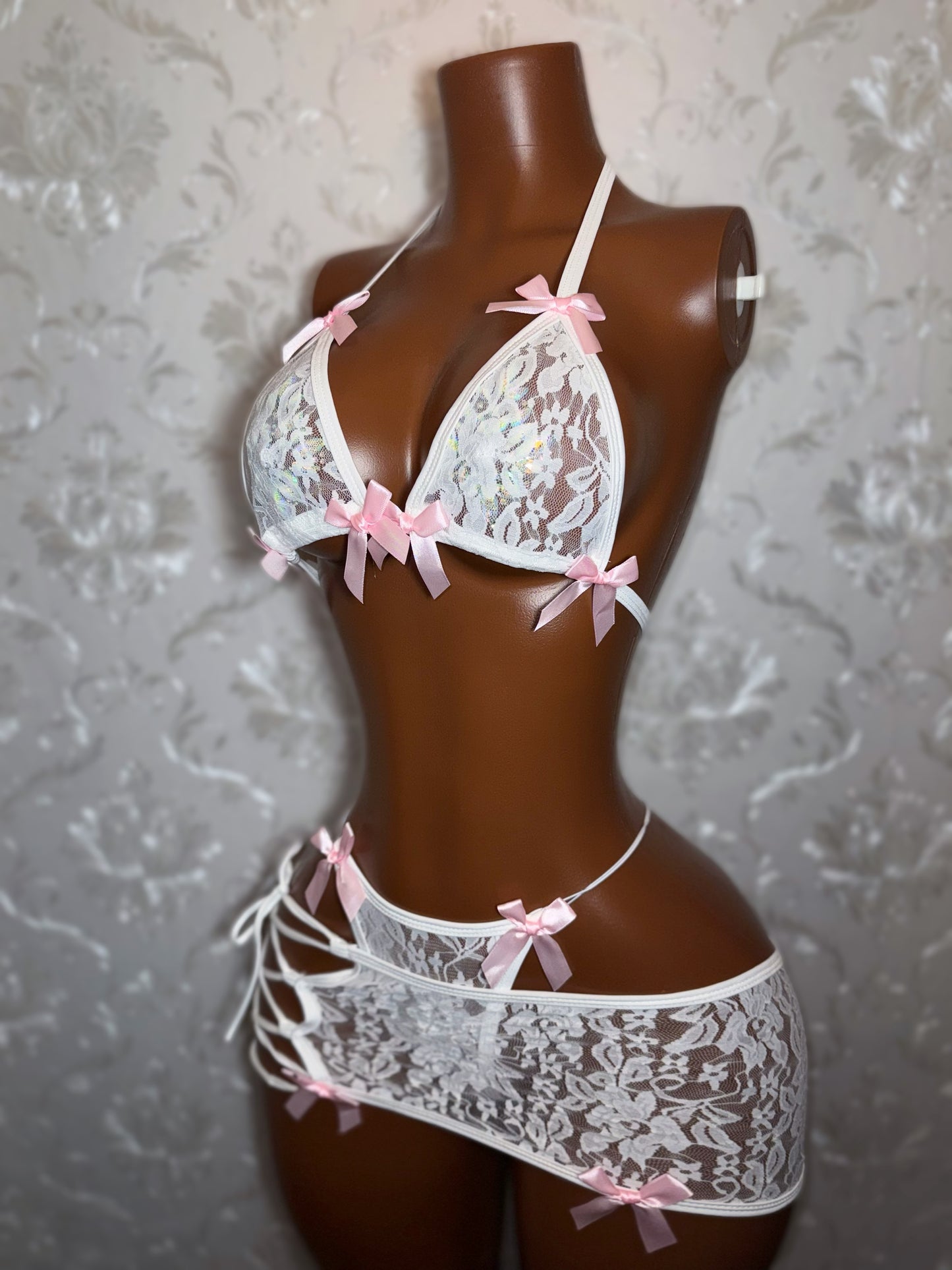Lychee White Lace 3 Piece Skirt Set Fits XS-M