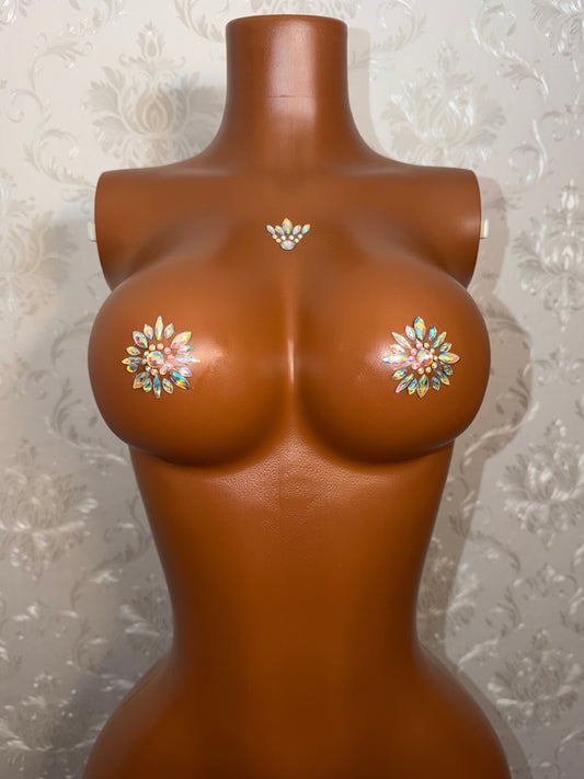 Crystal Pasties Mini Nipple Sticker 3 Piece Set