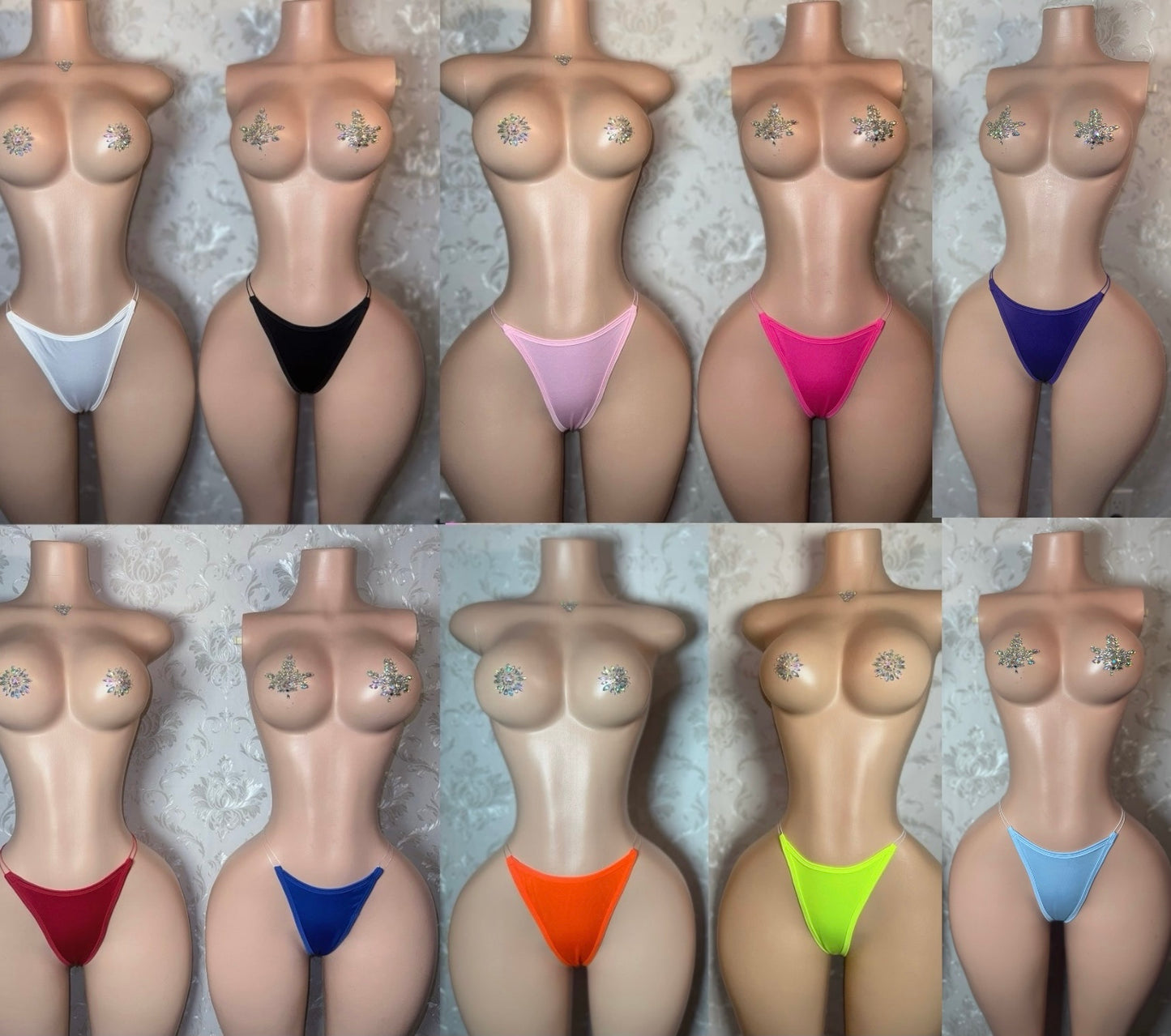 Corded Thongs — 1 Piece Single Thong or 8/10/16 Pack