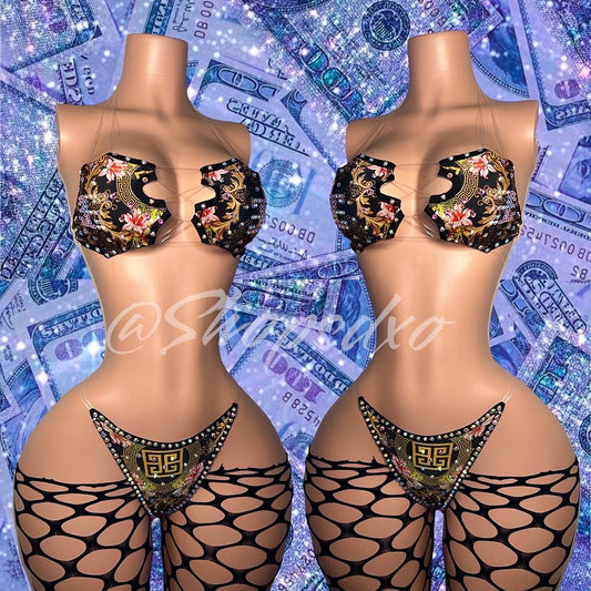 Vixen 3 Piece Baroque Luxury Set with Cut Offs