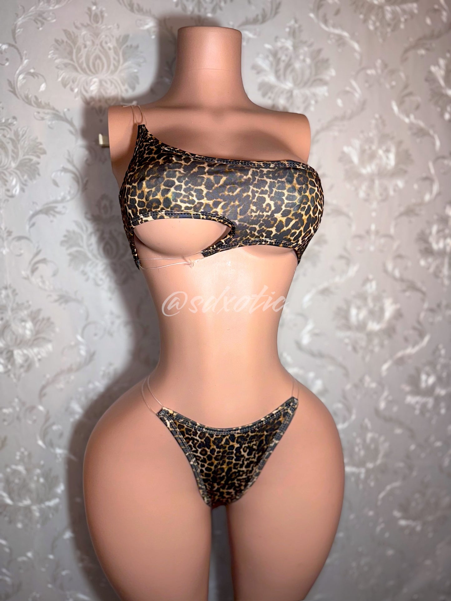 Latte — Leopard Bikini Optional Rhinestones
