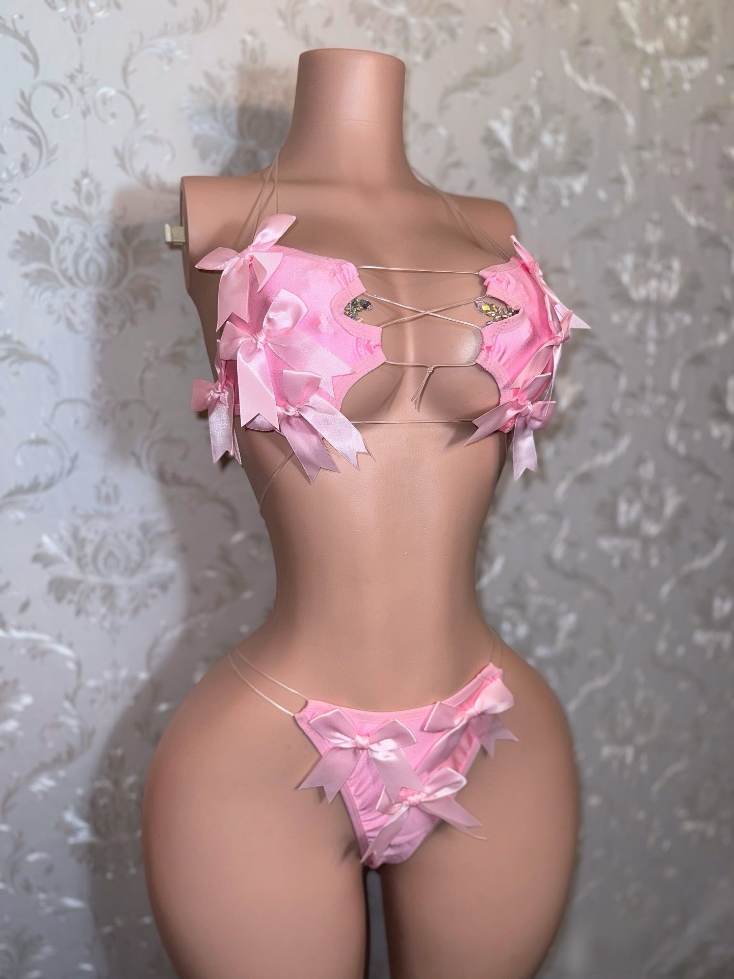 Lil Ho Peep 2 Extra Bows 2 Piece Bikini Set