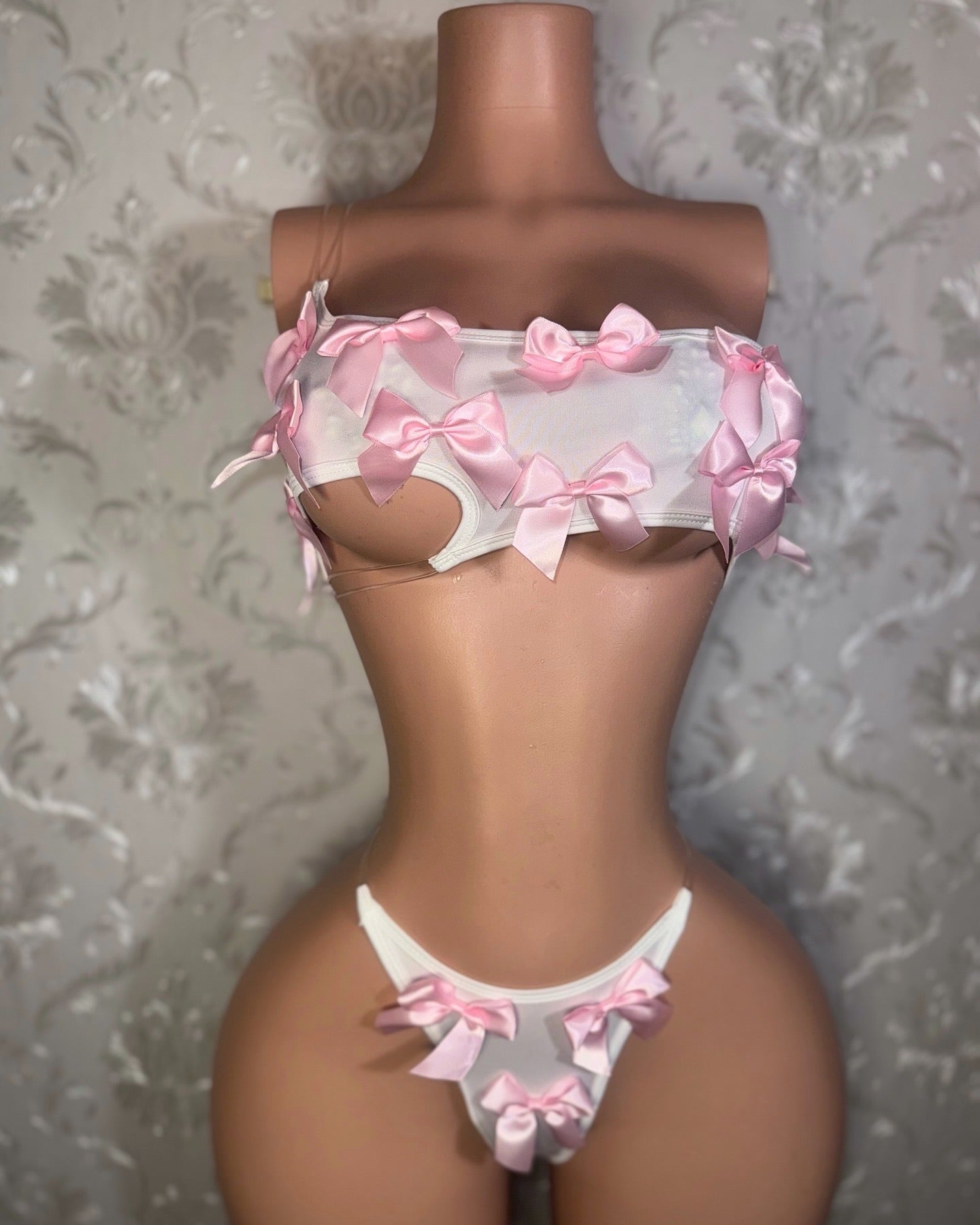 Mylk Asymmetrical 2 Piece Set Includes Bows
