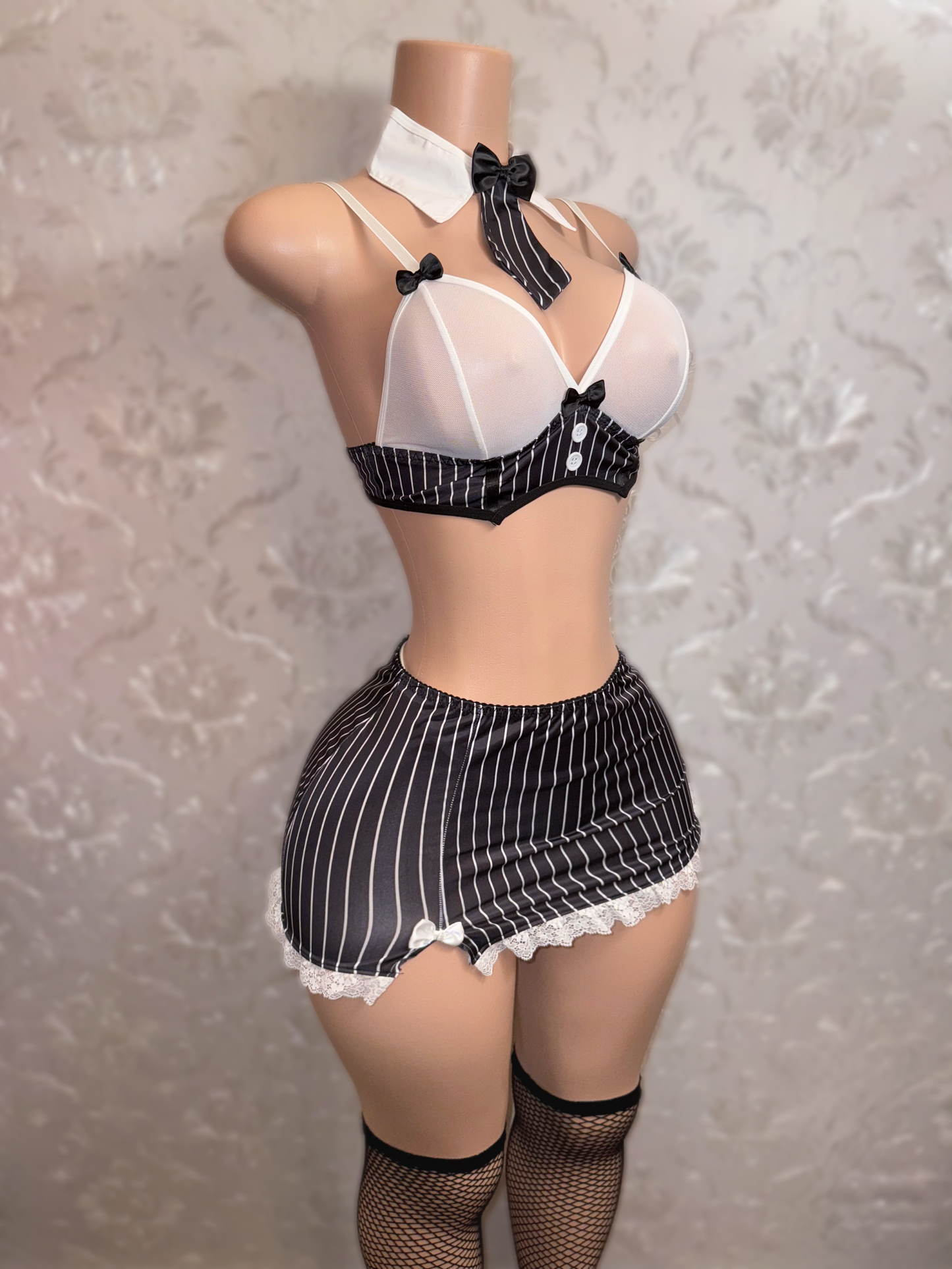 Wednesday Costume Goth Girl 5 Piece Skirt Set