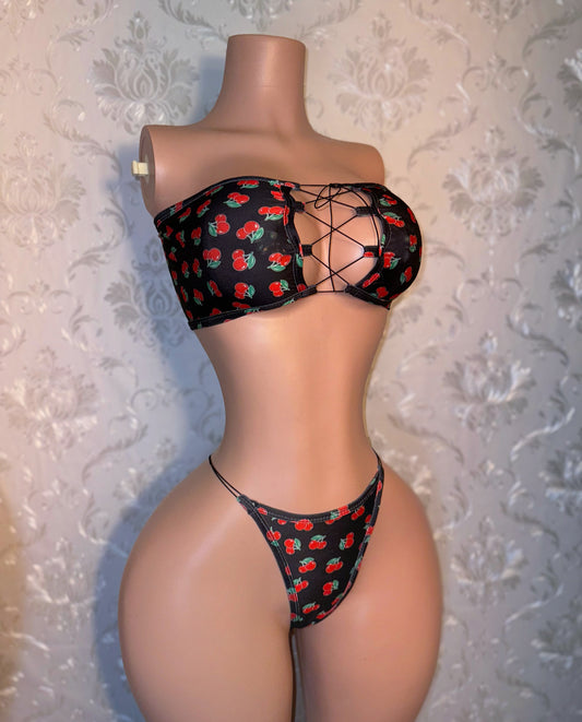 Cherry Hill Bandeau Cherry Bikini