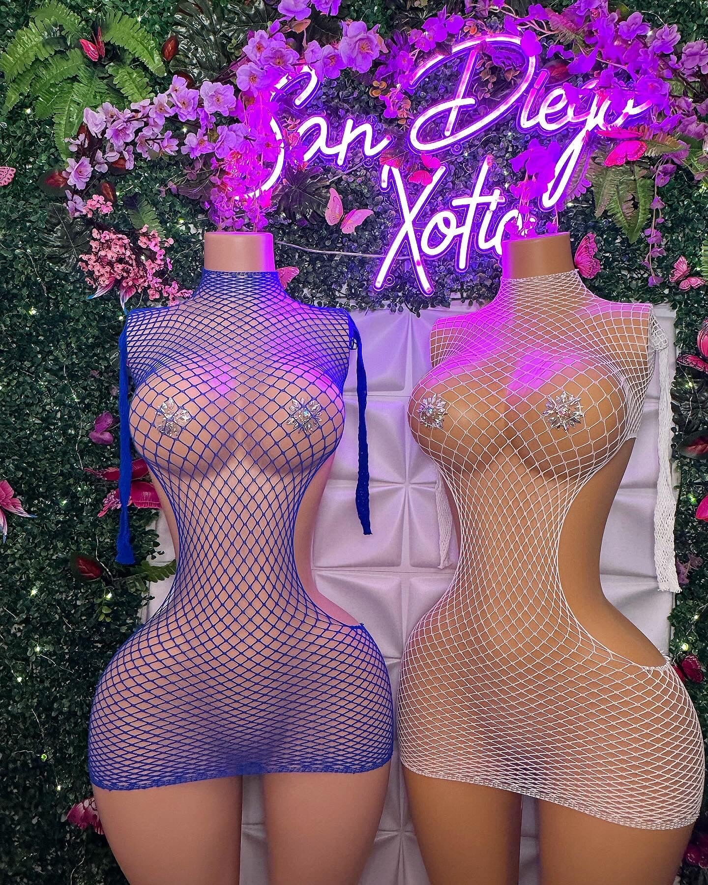 Lex Hollowed Out Sides Fishnet Dress Fits XS-L