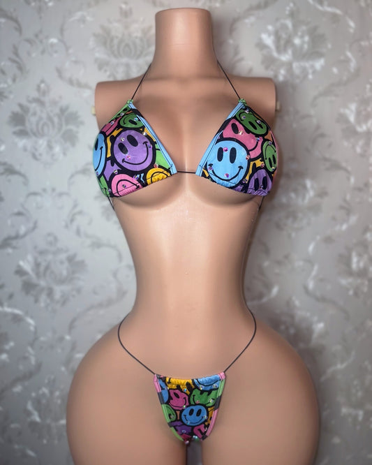 Fruity Pebbles Smiley Face Bikini
