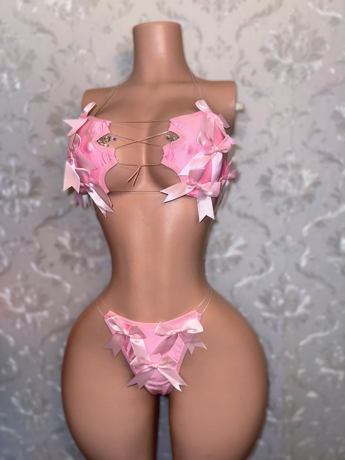Lil Ho Peep 2 Extra Bows 2 Piece Bikini Set