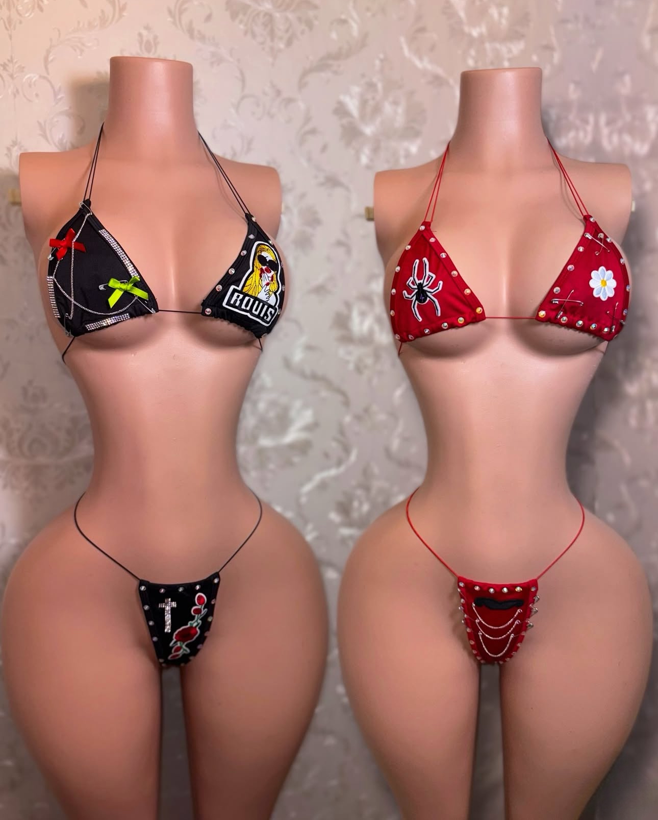 DOMINATE TRICKS — Heavy Metal Bikini in Black