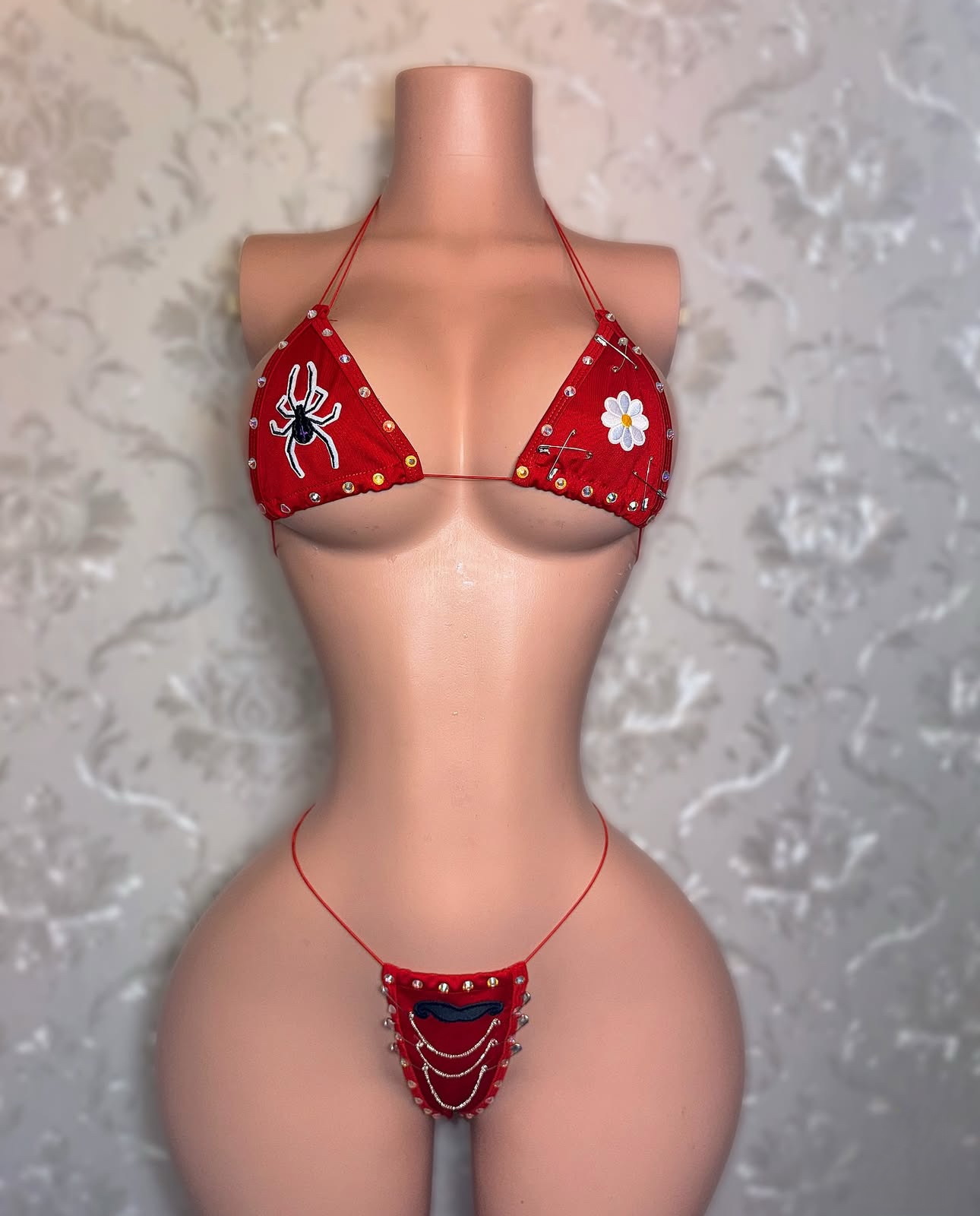 BLACK WIDOW — Heavy Metal Bikini in Red