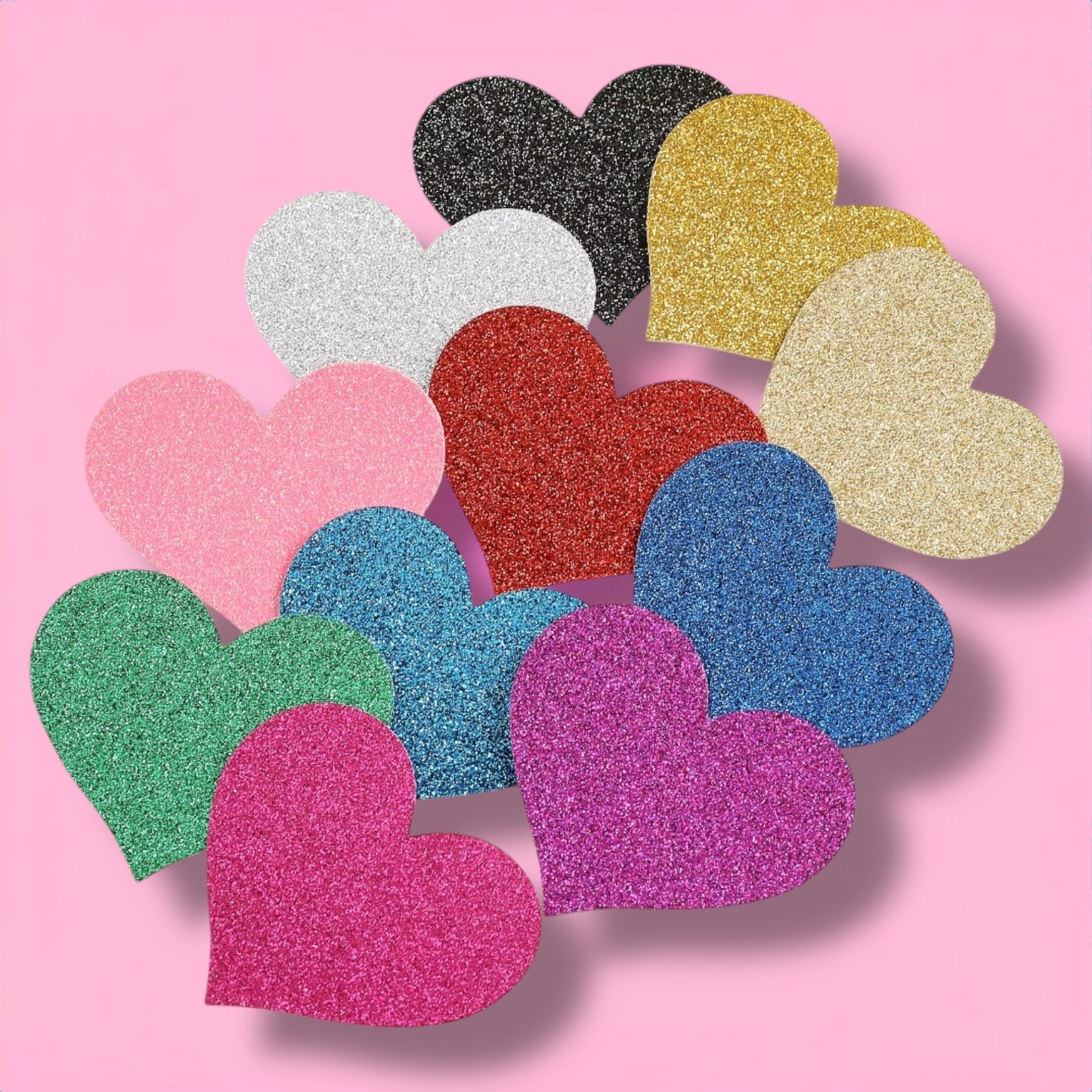Glitter Pasties Red Hearts