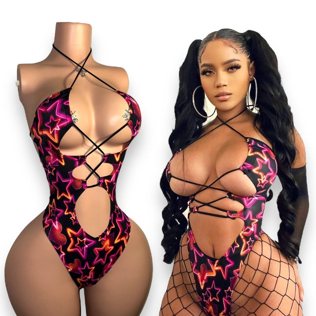 Startender Original — Hearts and Stars Strappy One Piece