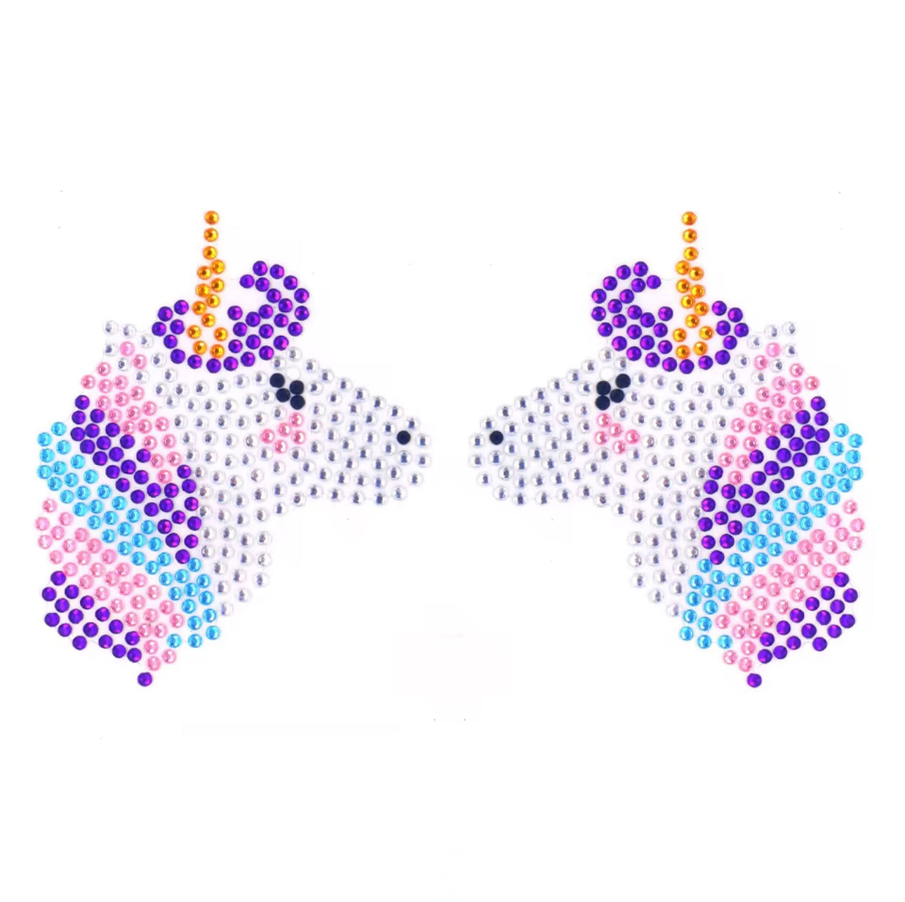 Rhinestone Pasties — Rainbow and Unicorn