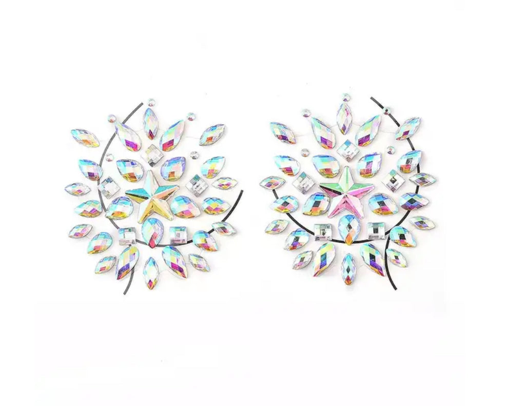 Crystal Pasties - Center Star Wide Spread
