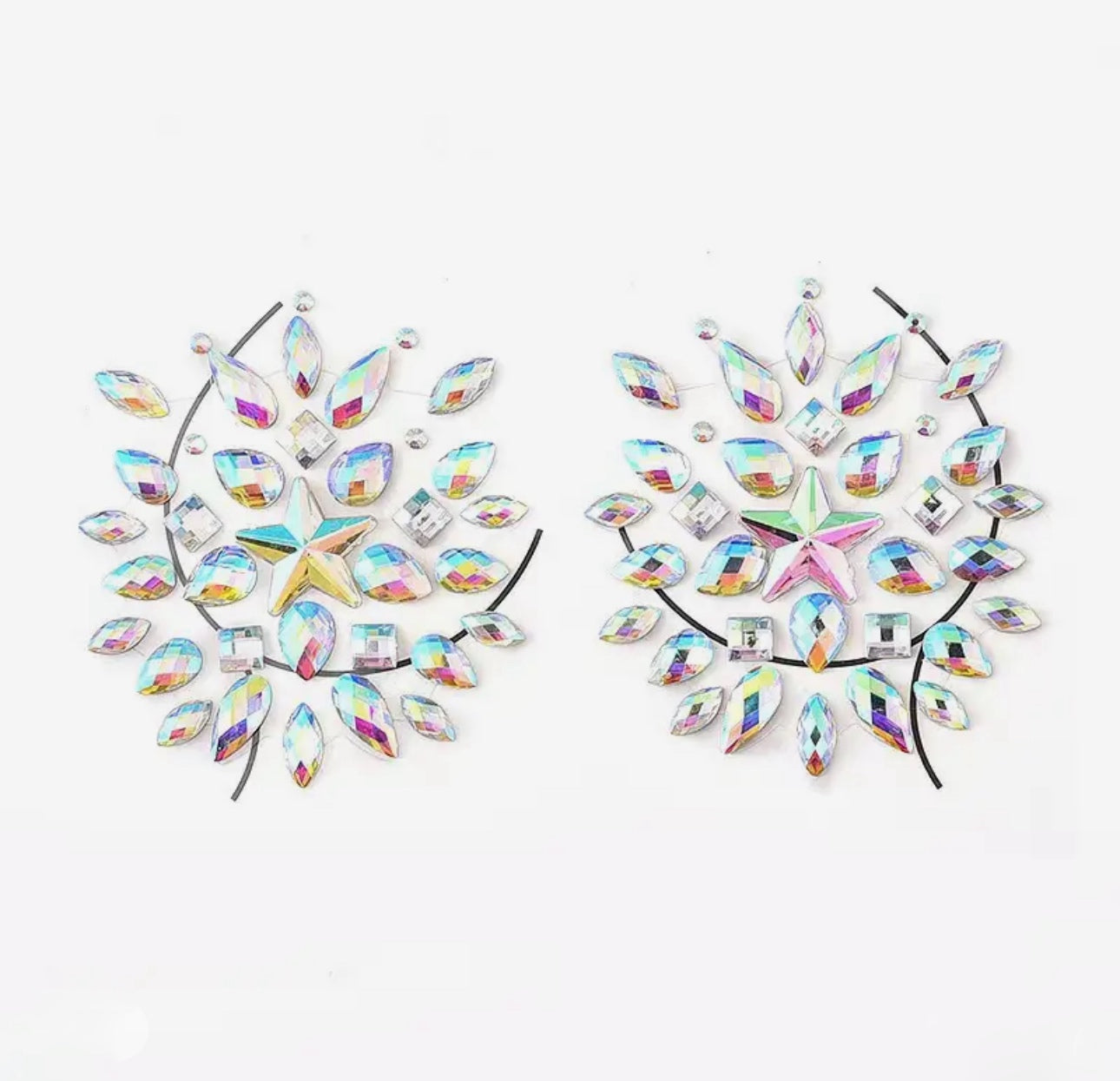 Crystal Pasties - Center Star Wide Spread