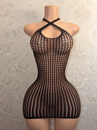 Summerella Fishnet Bodycon Tank Dress One Size Fits All