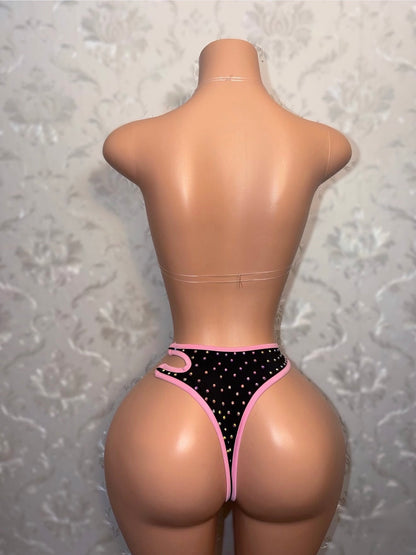 Mamacita Asymmetrical Rhinestone 2 Piece