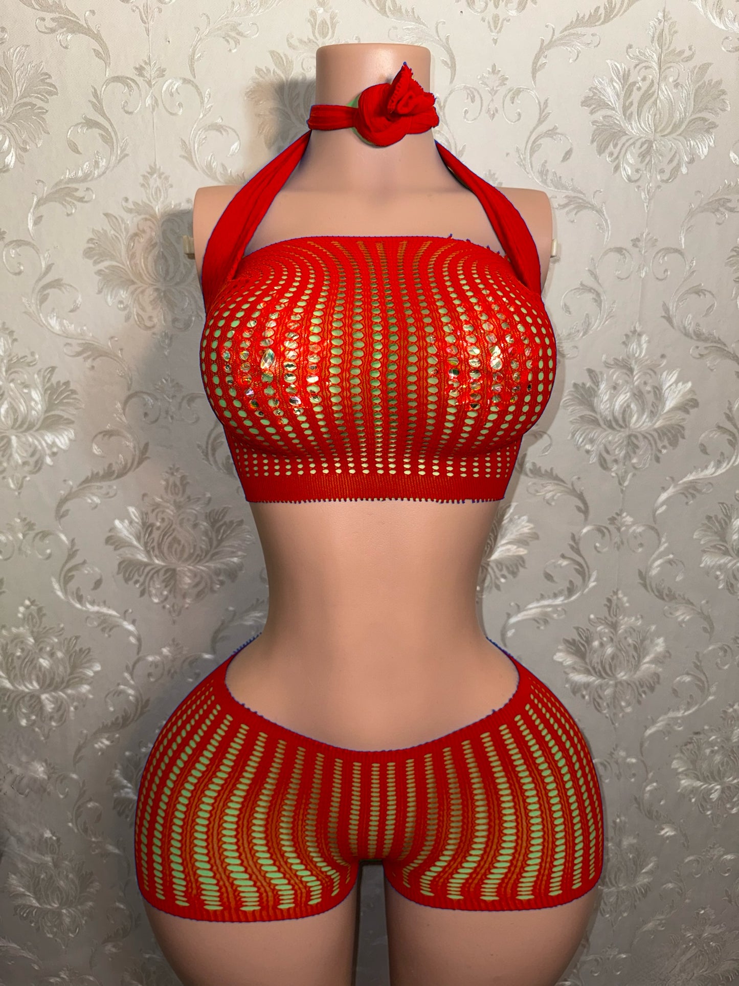 Caleesi — Fishnet Shorts Set Fits XS-L