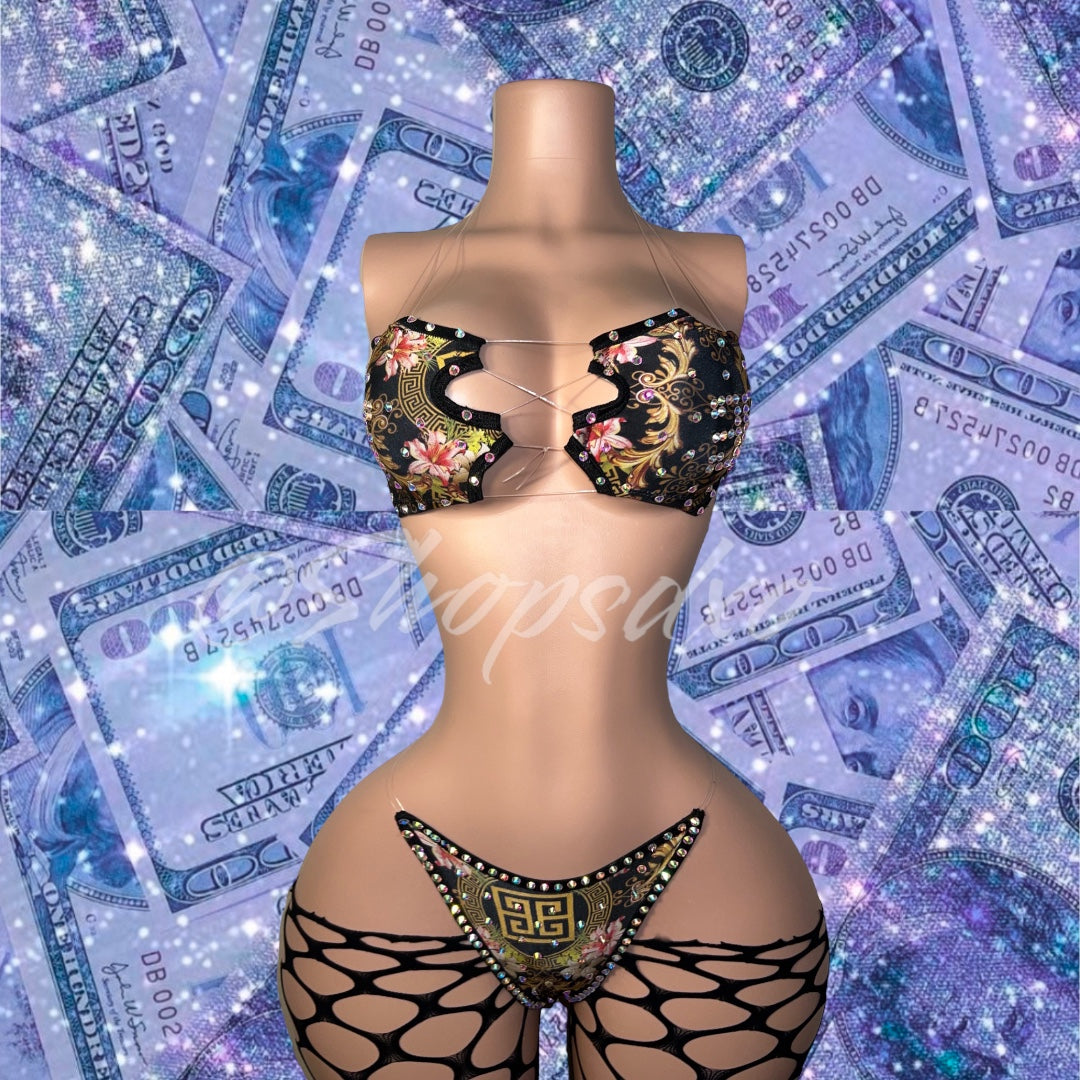 Vixen 2 Piece Optional Cutoff Fishnets