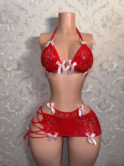 Floral Lace Skirt Set Collection Fits XS-L