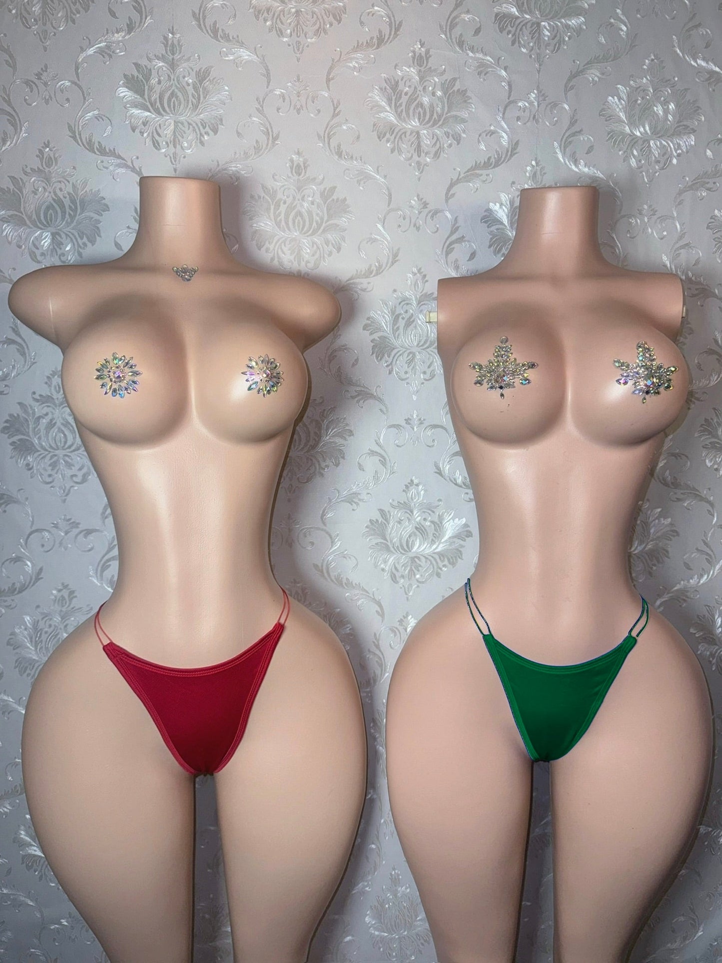 Corded Thong Optional Rhinestones 1 Piece Single One Size XS-XL