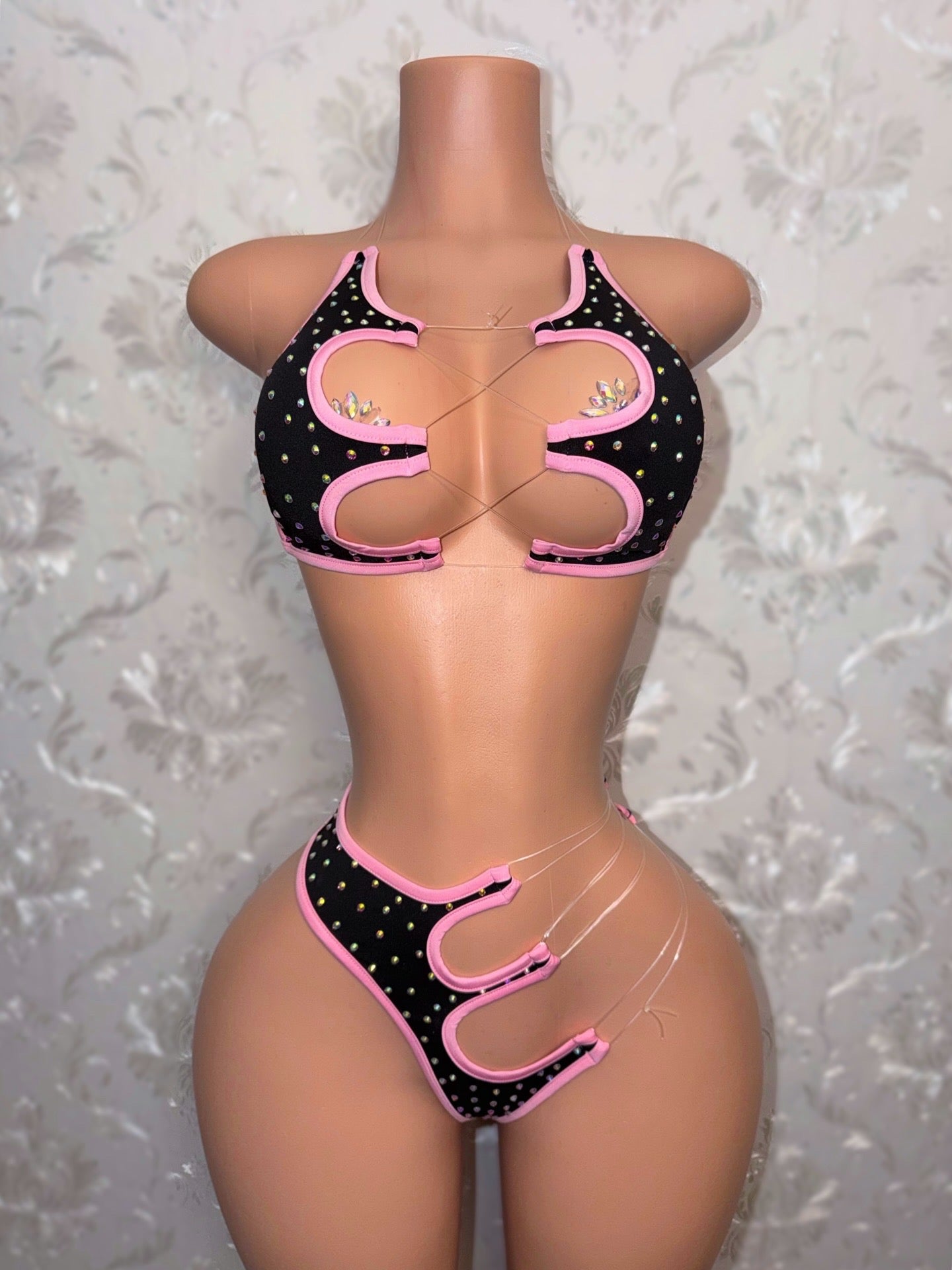 Mamacita Asymmetrical Rhinestone 2 Piece