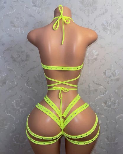 Georgia Peach Booty Cage Shorts Set Fits S-L