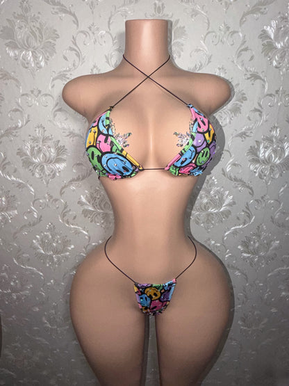 Fruity Pebbles Smiley Face Bikini