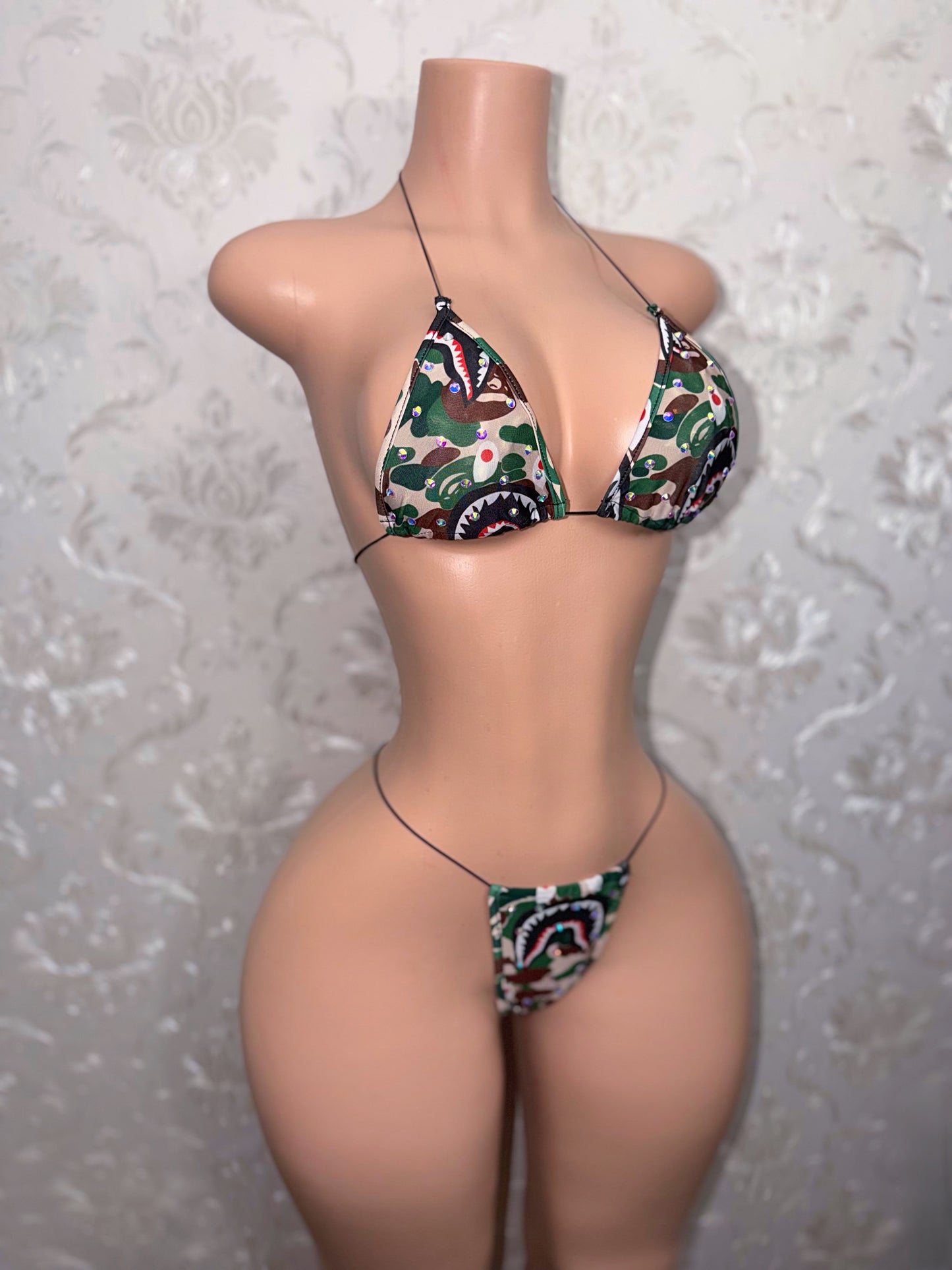 Jungle Doll Green Camo Bikini