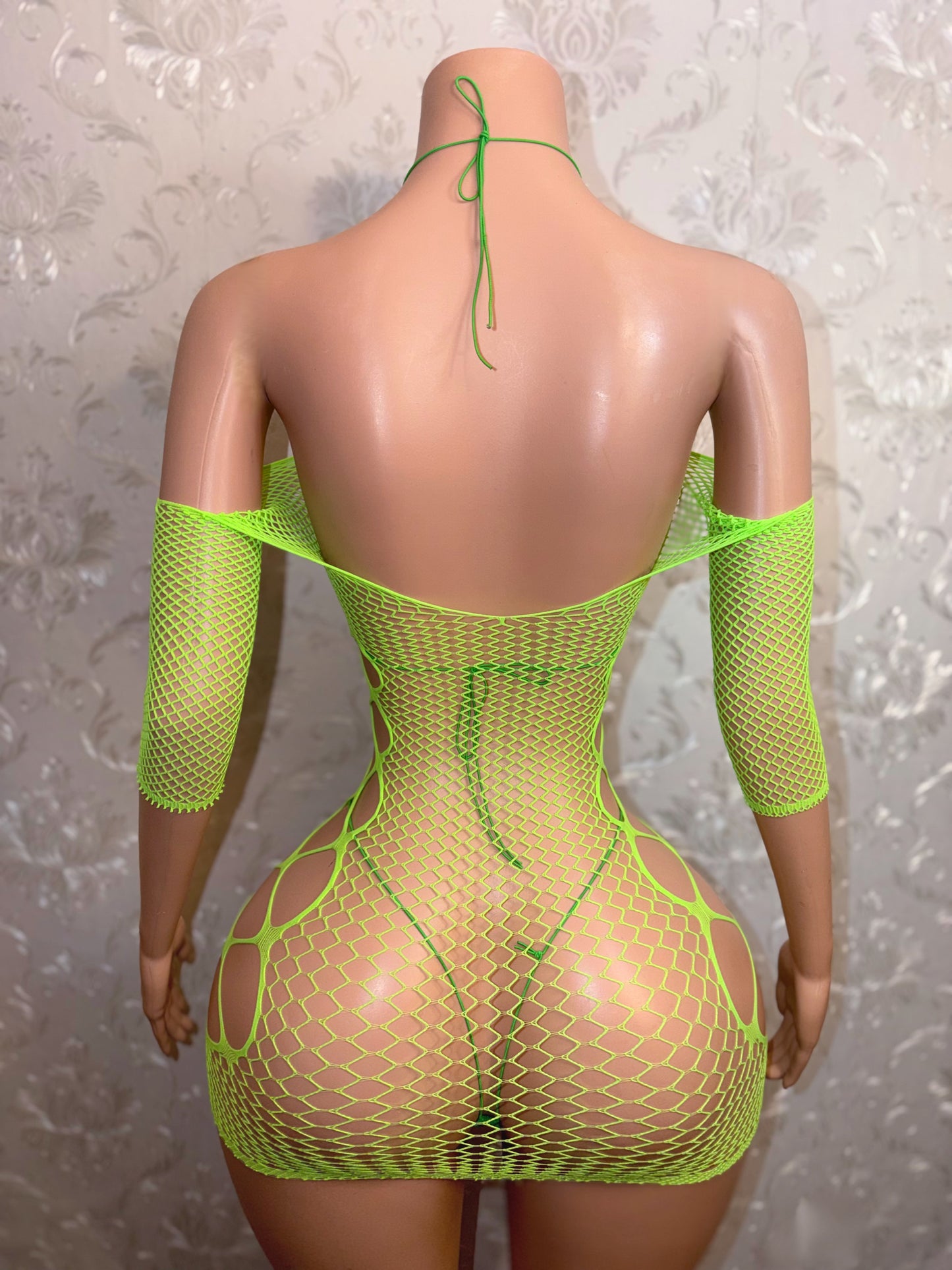 Martina Bikini + Teyana Fishnet Dress 3 Piece Set Fits XS-L