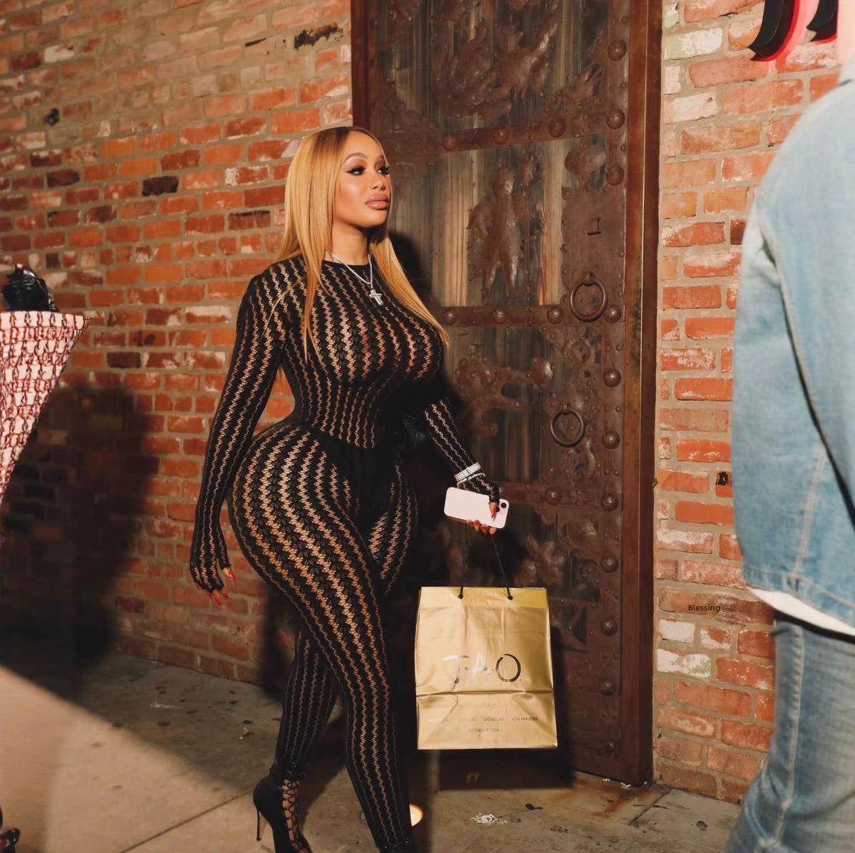 Sevyn Fishnet Jumpsuit Fits XS-XL