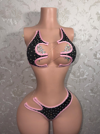 Mamacita Bikini With Lex Fishnet 4 Piece Set