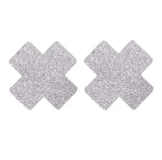 Glitter Pasties — Silver Cross