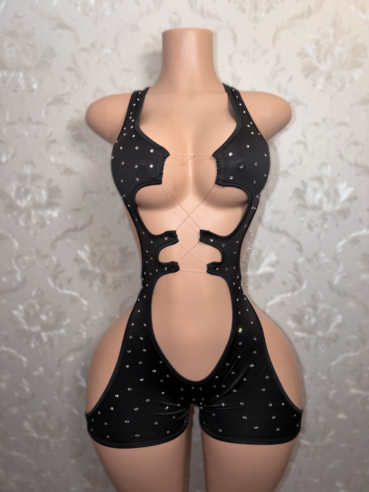Romper Cut Out Chaps Fits S-L