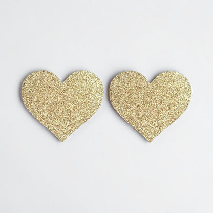 Glitter Pasties Champagne Heart