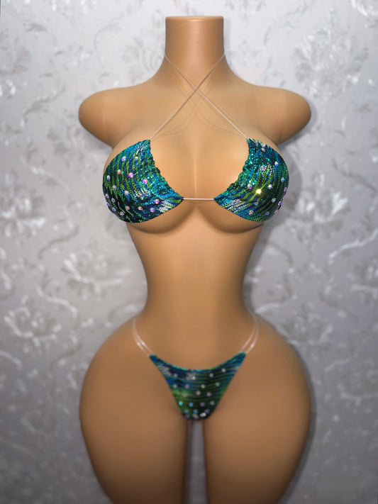 Sea Green Indya Triangle Bikini